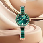 Swarovski klokke Matrix Bangle watch Swiss Made, Crystal bracelet, Green, Champagne gold-tone finish - 5690808