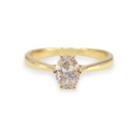 Forlovelsesring med Oval Lab Grown diamant i 0.70 ct og River (D)-VS1 - LG070gg