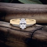 Forlovelsesring med oval slip Lab Grown diamant - 0,70 ct River - VS - 200627