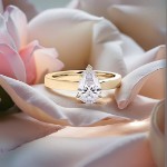 Forlovelsesring med dråpeformet slip Lab Grown diamant - 0,70 ct River - VS - 200626
