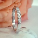 Iselin alliansering 585 / 14 karat hvitt gull med 0.05 ct. TW-Si - 8503070