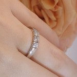 Iselin alliansering 585 / 14 karat hvitt gull med 0.10 ct. TW-Si - 8503010