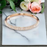 Swarovski armbånd Sublima bangle, Snow pavé, White, Rose gold-tone plated - 5688612