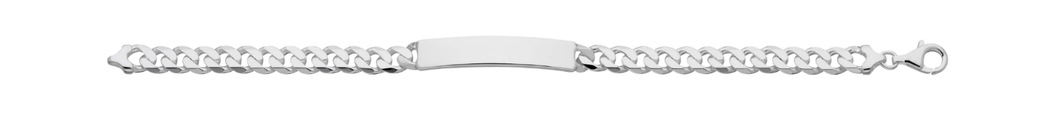 Panser herre armbånd i sølv med plate. Svedbom - 11-GLB100-19
