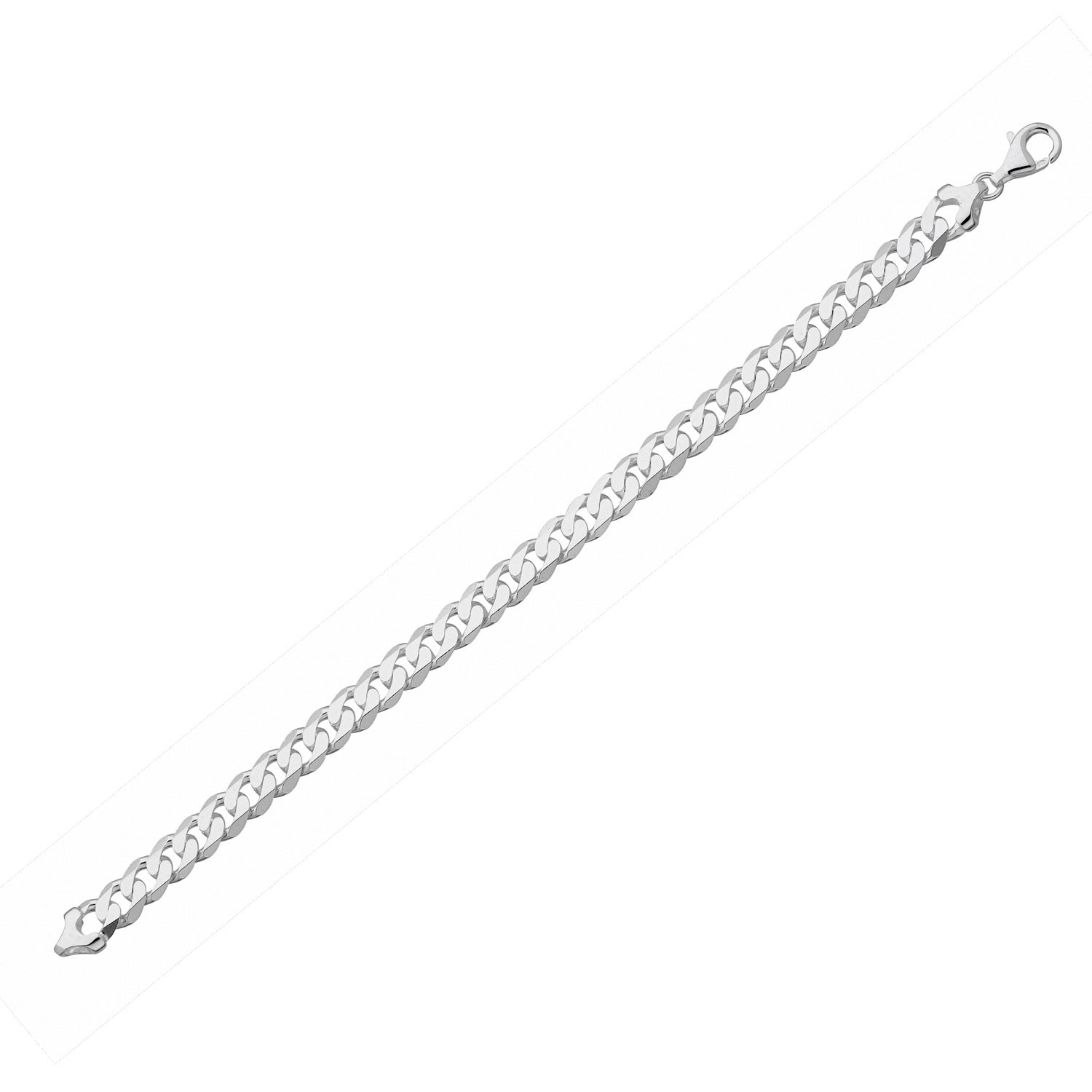 Panser  herre kjede i sølv, 45 cm - 11-GL120-45