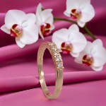 Iselin alliansering 585/14 karat gult gull med 5x0.03 ct TW-Si - 85050300