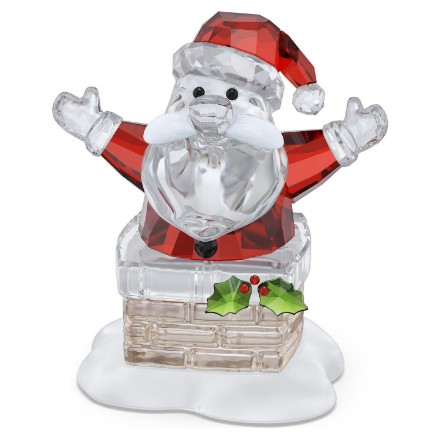 Swarovski figurer Holiday Cheers Santa Claus and Chimney - 5701507 Swarovski figurer Holiday Cheers Santa Claus and Chimney - 5701507