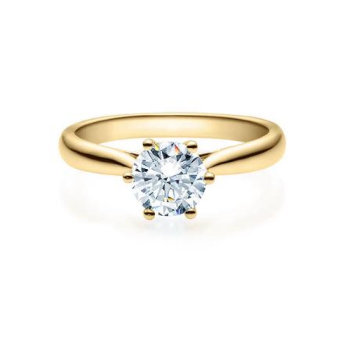 Forlovelsesring  med lab grown diamant 1,5 ct  River (D/E) VS1 3xExcellent i gult gull - 18007150LG-gg