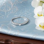 Diamantring forlovelsesring i hvitt gull 0,03 ct W-Si - COC5000552