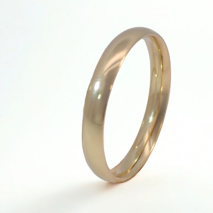 Giftering i gult gull 14kt, 3 mm, modell 167. RUBIN - 1230 Giftering i gult gull 14kt, 3 mm, modell 167. RUBIN - 1230