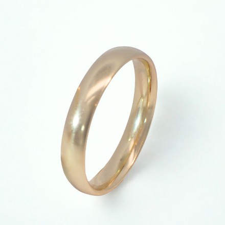 Giftering i gult gull 14kt, 3.5 mm, modell 167. RUBIN - 1235 Giftering i gult gull 14kt, 3.5 mm, modell 167. RUBIN - 1235