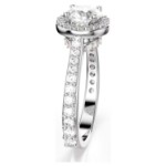 Swarovski ring Una Angelic Round cut, White, Silver-tone finish - 5717930