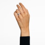 Swarovski ring Una Angelic Round cut, White, Silver-tone finish - 5717930