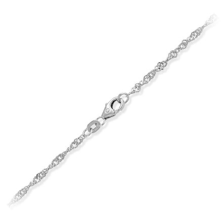 Kjede Singapore i hvit gull, 2,2 mm /42 cm - 18HV2242 Kjede Singapore i hvit gull, 2,2 mm /42 cm - 18HV2242