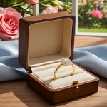 Halo diamantring med 0.40 ct,  gult gull 18 kt - 15920gg