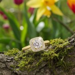 Diamantring med 0.46ct, gult gull 18 kt - 159140gg