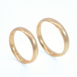 Gifteringer i gult gull 14kt, 3.5 mm. RUBIN modell 803 - 1435
