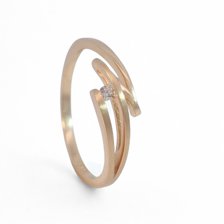 Gullring i 14kt gult gull med zirkonia - 50006221050 Gullring i 14kt gult gull med zirkonia - 50006221050