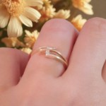 Gullring i 14kt gult gull med zirkonia - 50006221050