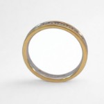 Diamantring Flerstens 0,165 ct TW-Si i 14kt gull - 2976533