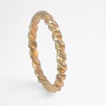 Gullring i 14 kt gult gull, tvinnet - coc501112