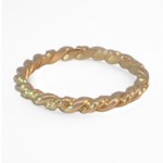 Gullring i 14 kt gult gull, tvinnet - coc501112