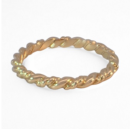 Gullring i 14 kt gult gull, tvinnet - coc501112 Gullring i 14 kt gult gull, tvinnet - coc501112