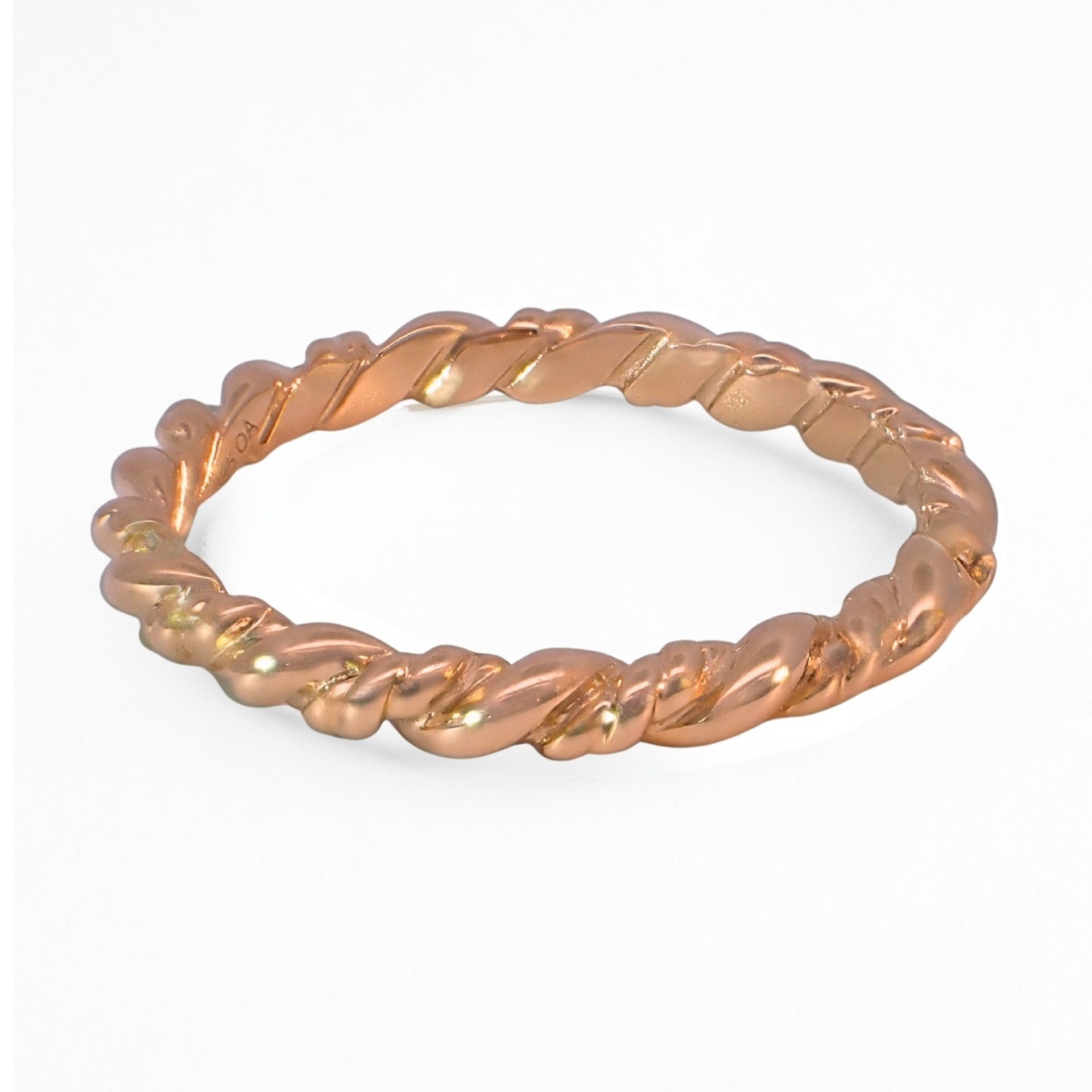 Gullring i 14 kt rosé gull, tvinnet - coc5011120