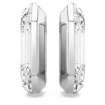 Swarovski Lucent hoop earrings Octagon shape, Small, White - 5696289