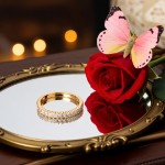 Diamantring i 14kt gult gull med 0,25 ct W-Si - 57591