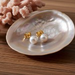 Perleøredobber med Akoya perler 6,5-7 mm lås i 14 kt gull - coc3000195