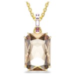 Swarovski smykke Millenia pendant Octagon cut, Caramel, Gold-tone plated - 5725752