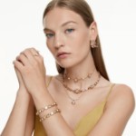 Swarovski smykke Idyllia pendant Crystal pearl, Mixed cuts, Flower, Multicolored, Gold-tone plated - 5723140