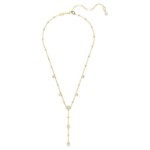 Swarovski collier Imber Y necklace Round cut, White, Gold-tone plated - 5684510