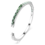 Swarovski armbånd Matrix bangle Baguette cut, Octagon shape, Green, Rhodium plated - 5705785