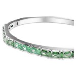 Swarovski armbånd Matrix bangle Baguette cut, Octagon shape, Green, Rhodium plated - 5705785