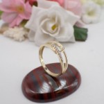 Diamantring i 14kt gult gull med 0,025 ct W-Si - BUR537827