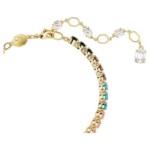 Swarovski armbånd Matrix Tennis bracelet Round cut, Multicolored, Gold-tone plated - 5685691