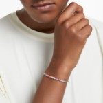 Swarovski armbånd Matrix Tennis bracelet Round cut, Multicolored, Gold-tone plated - 5685691