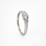 Diamantring - forlovelsesring i hvitt gull med  0,22 ct W-Si - Bur538279hv