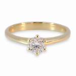 Diamantring forlovelsesring 0,40 ct  i 14kt gull. Diona -18001040