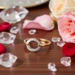 Bilde av Gullring med zirkonia -BUR594088