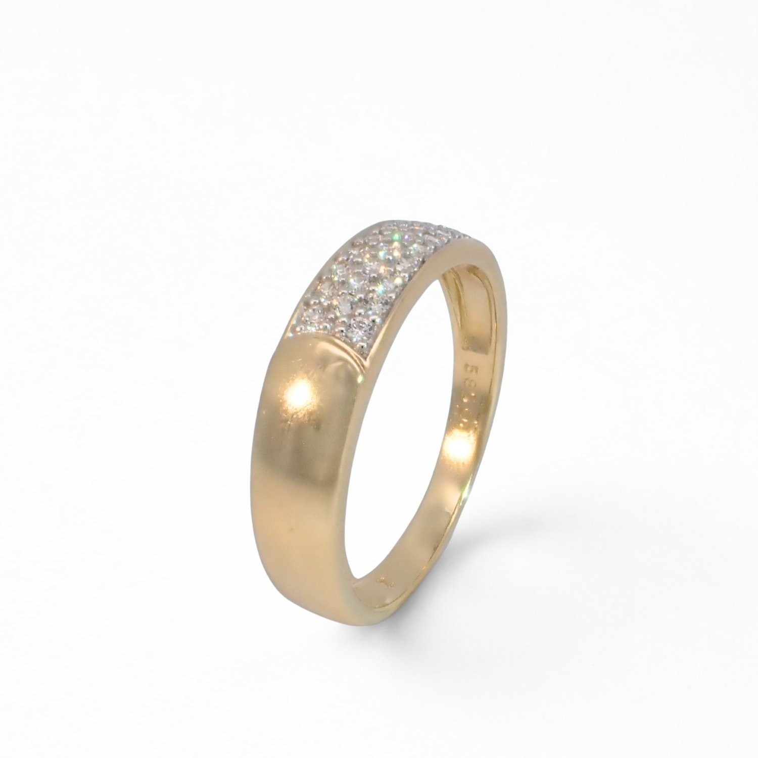 Gullring med zirkonia -BUR593818