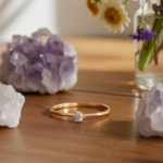 Diamantring forlovelsesring i gult gull 0,05 ct TW-Si - COC5000441