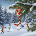 Swarovski figurer Holiday Cheers Dulcis Candy Cane Ornament - 5684303