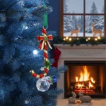 Swarovski figurer Holiday Cheers Dulcis Candy Cane Ornament - 5684303