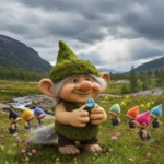 Gullring i 14 kt med topas Swiss blue - 57296