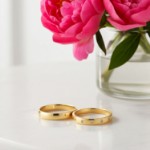 Gifteringer i gult gull 14 kt, 3 mm. GERSTNER - 20084