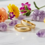 Gifteringer i gult gull 14 kt, 4.5 mm. GERSTNER -28679