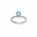 Forlovelesring med Oval blå Lab Grown diamant 0,72ct VS2. Leticia - 25100530LG